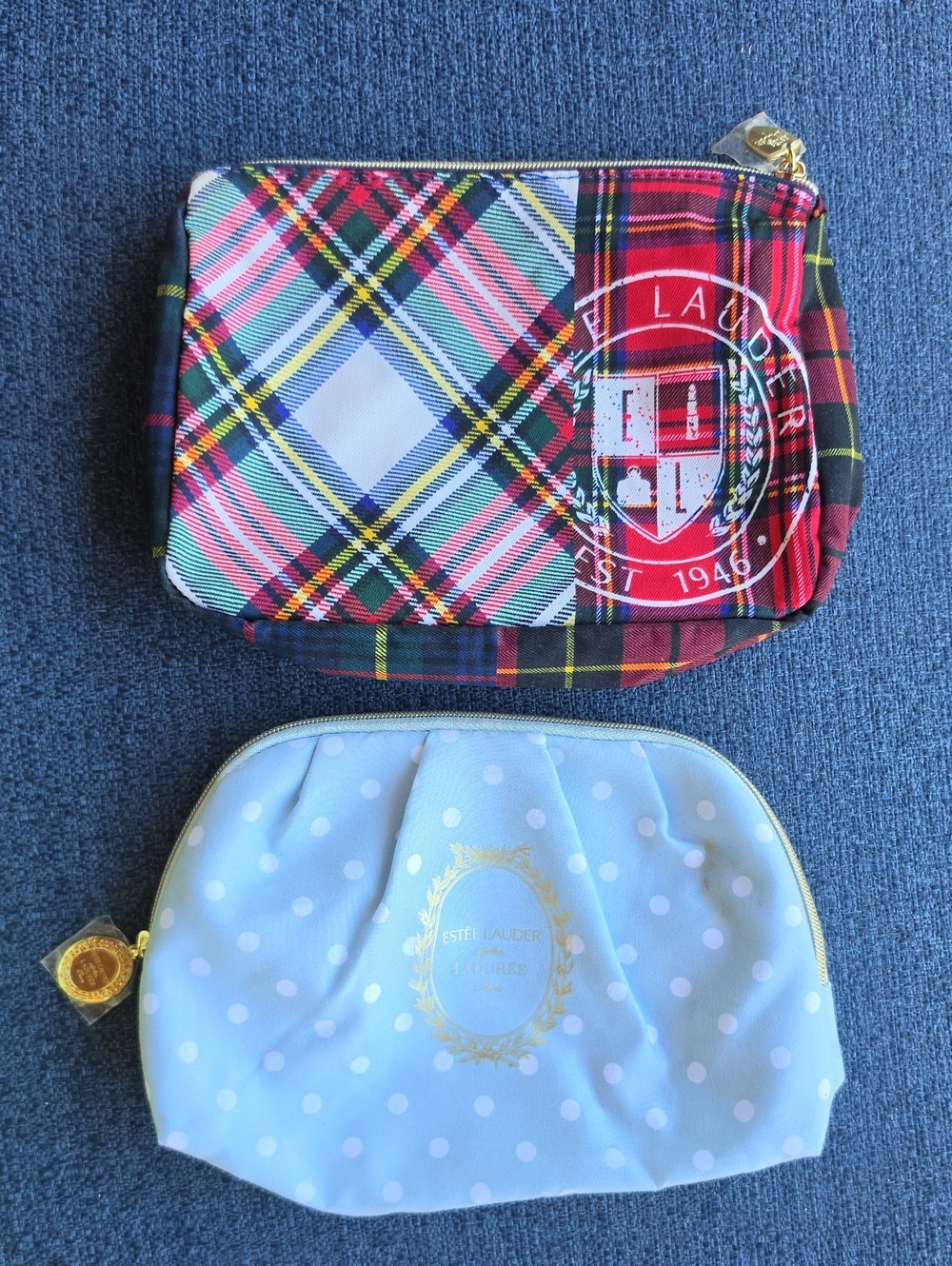 Estee Lauder Collegiate & Laduree Makeup Pouches